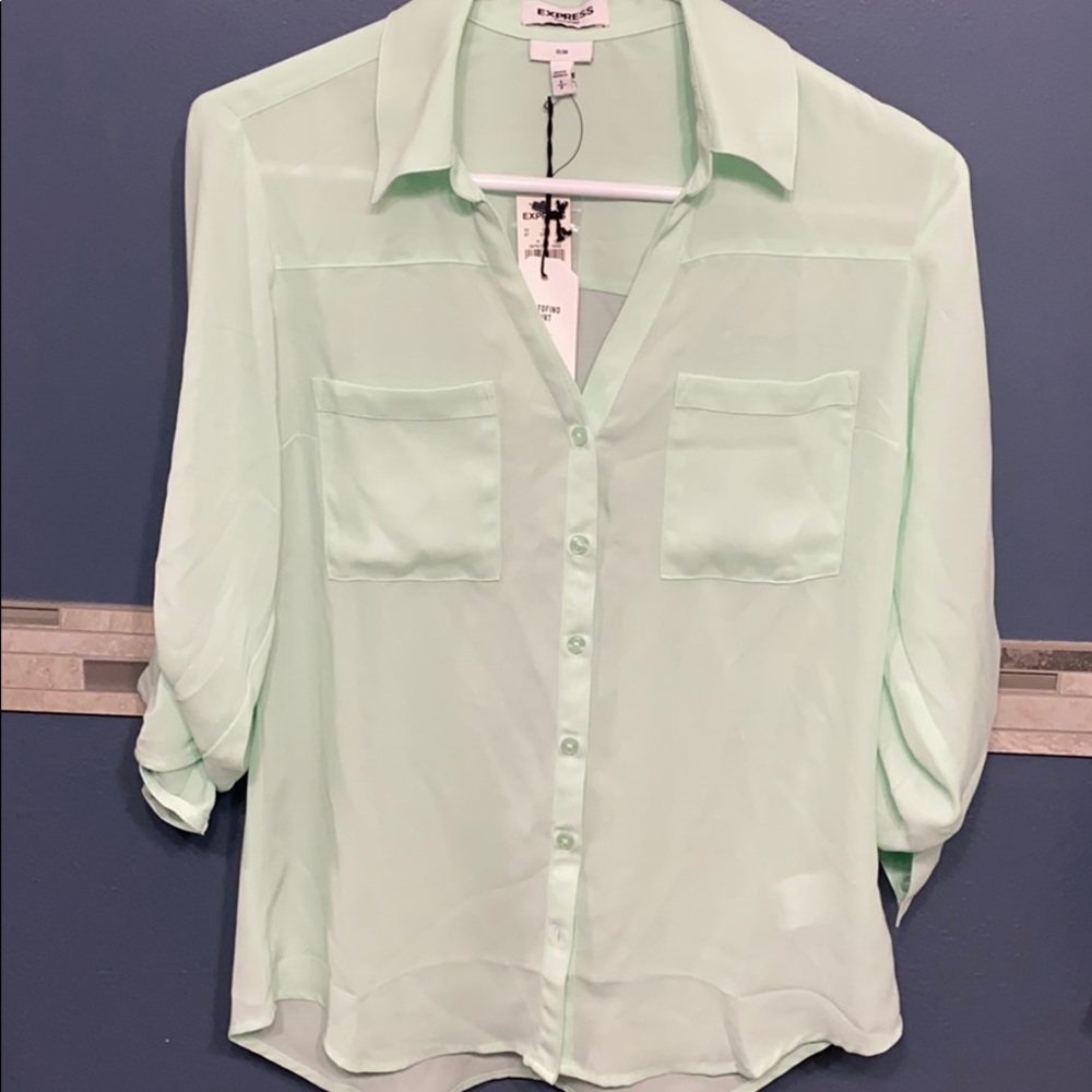 Mint Slim portofino button up shirt